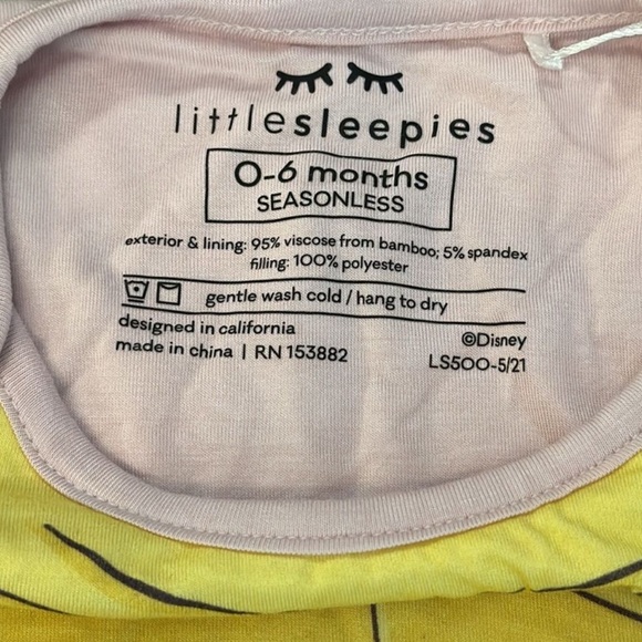 👑 Disney Belle Beauty and the Beast Little Sleepies OG Sleepy Bag Sleep Sack 0-6 - Picture 5 of 10